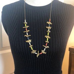 Madewell 1937 Animal Necklace Goldtone